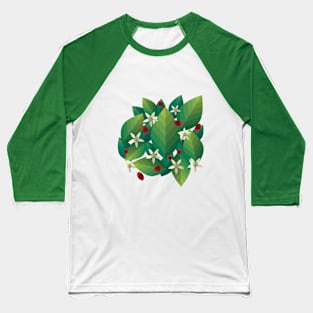 Coffee plant geometric design Baseball T-Shirt